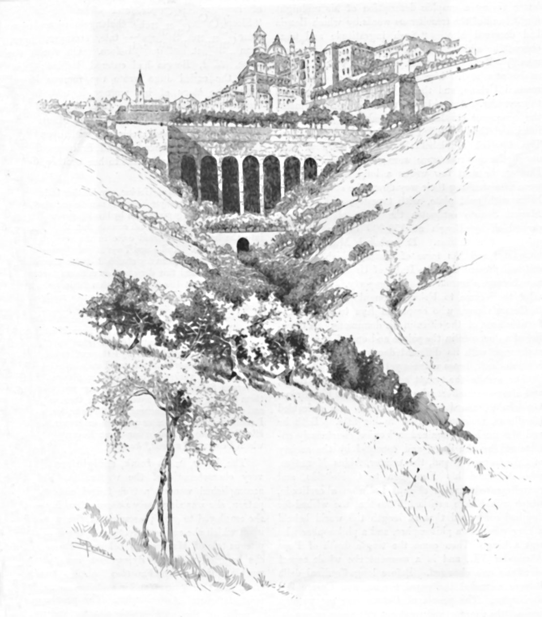 Urbino, 1886 door Joseph Pennell
