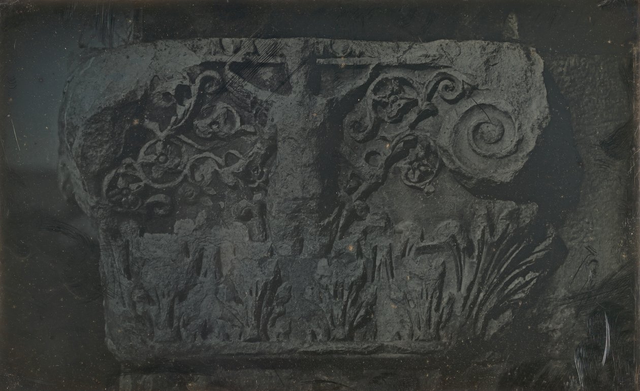 Kapiteel, Grieks-Romeins Theater, Miletus, 1843 door Joseph Philibert Girault De Prangey