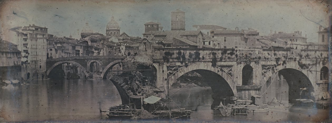 Ponte Rotto Pons Aemilius, Rome door Joseph Philibert Girault De Prangey