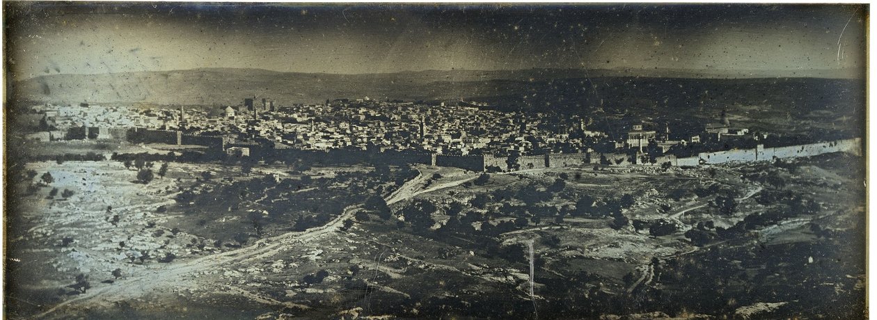 Jeruzalem: panoramisch uitzicht door Joseph Philibert Girault De Prangey