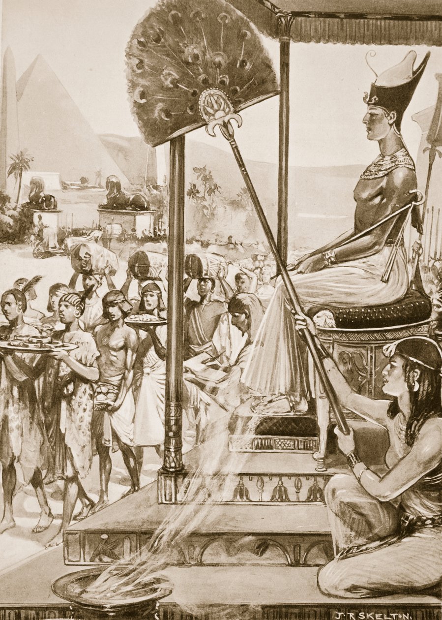 Het Brengen van Schatting aan Ramses II (19e Dynastie), illustratie uit 