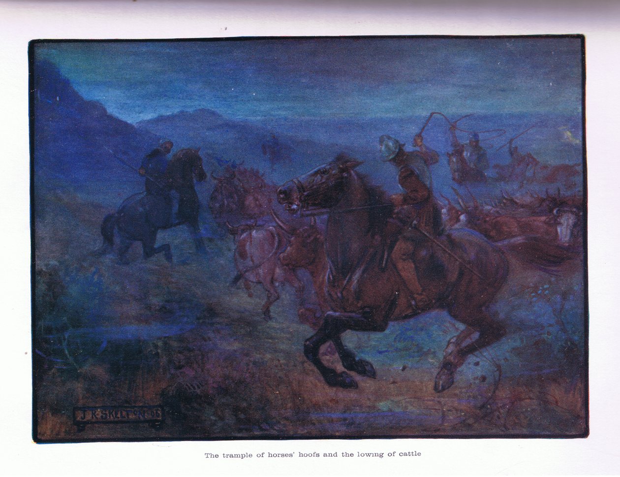 Het getrappel van paardenhoeven en het geloei van het vee door Joseph Ratcliffe Skelton