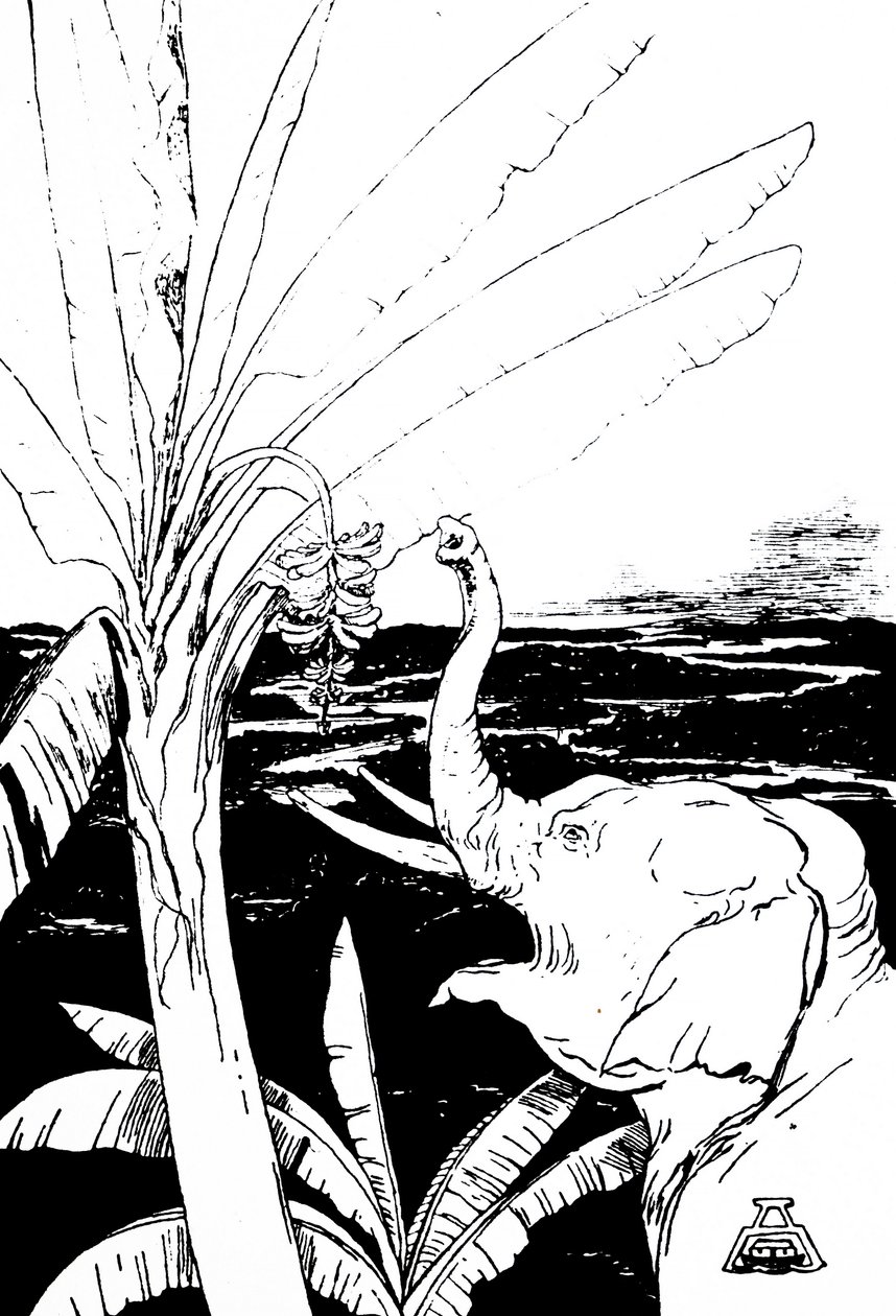 Illustratie van een olifant door Kipling door Joseph Rudyard Kipling