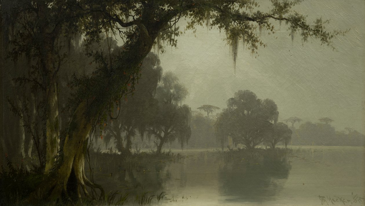 Moerasscène door Joseph Rusling Meeker