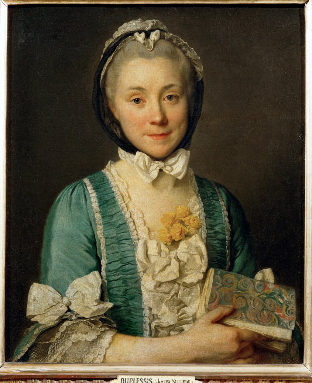 Madame Lenoir, moeder van Alexandre Lenoir, oprichter van het Musee des mouments francais ... door Joseph Siffred Duplessis