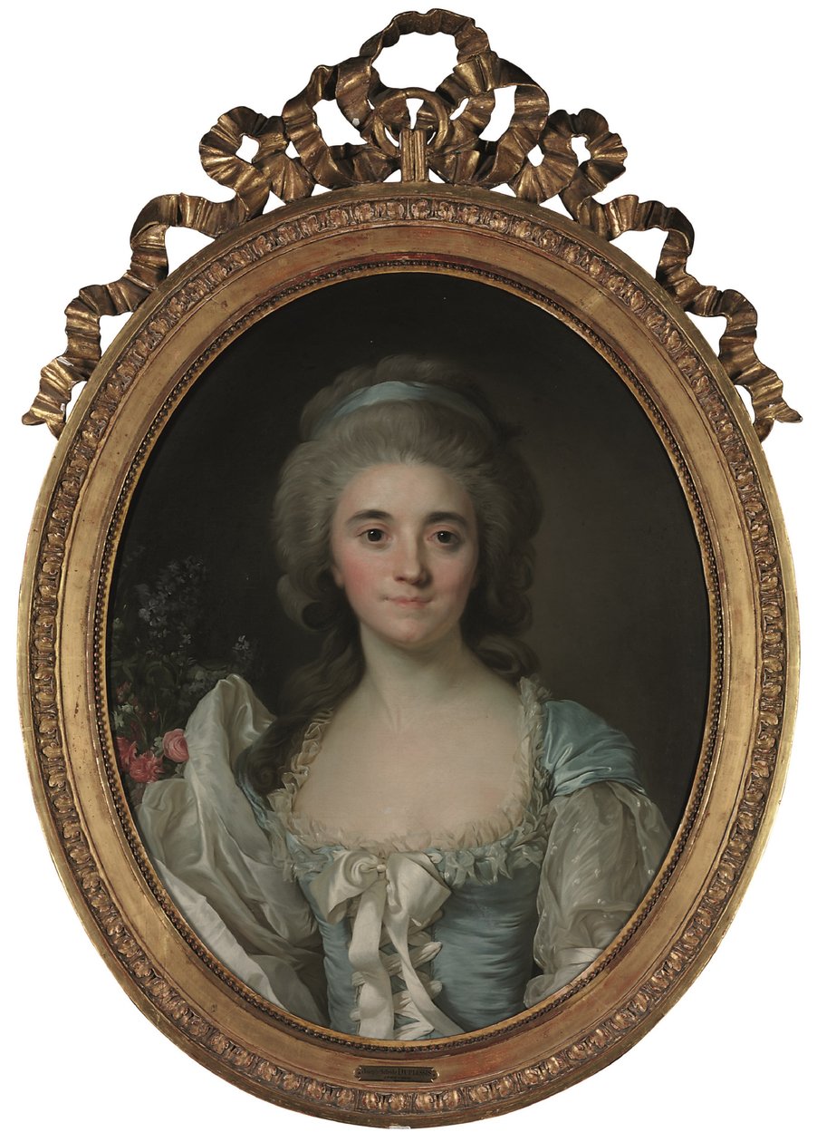 Portret van Comtesse de Provence (1753-1810) (olieverf op doek) door Joseph Siffred Duplessis