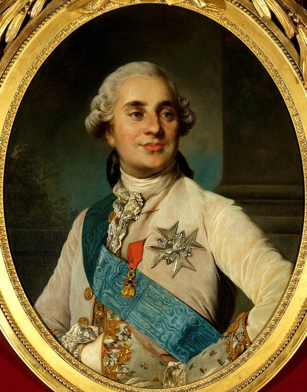 Portret van Lodewijk XVI (1754 - 1793), koning van Frankrijk. door Joseph Siffred Duplessis