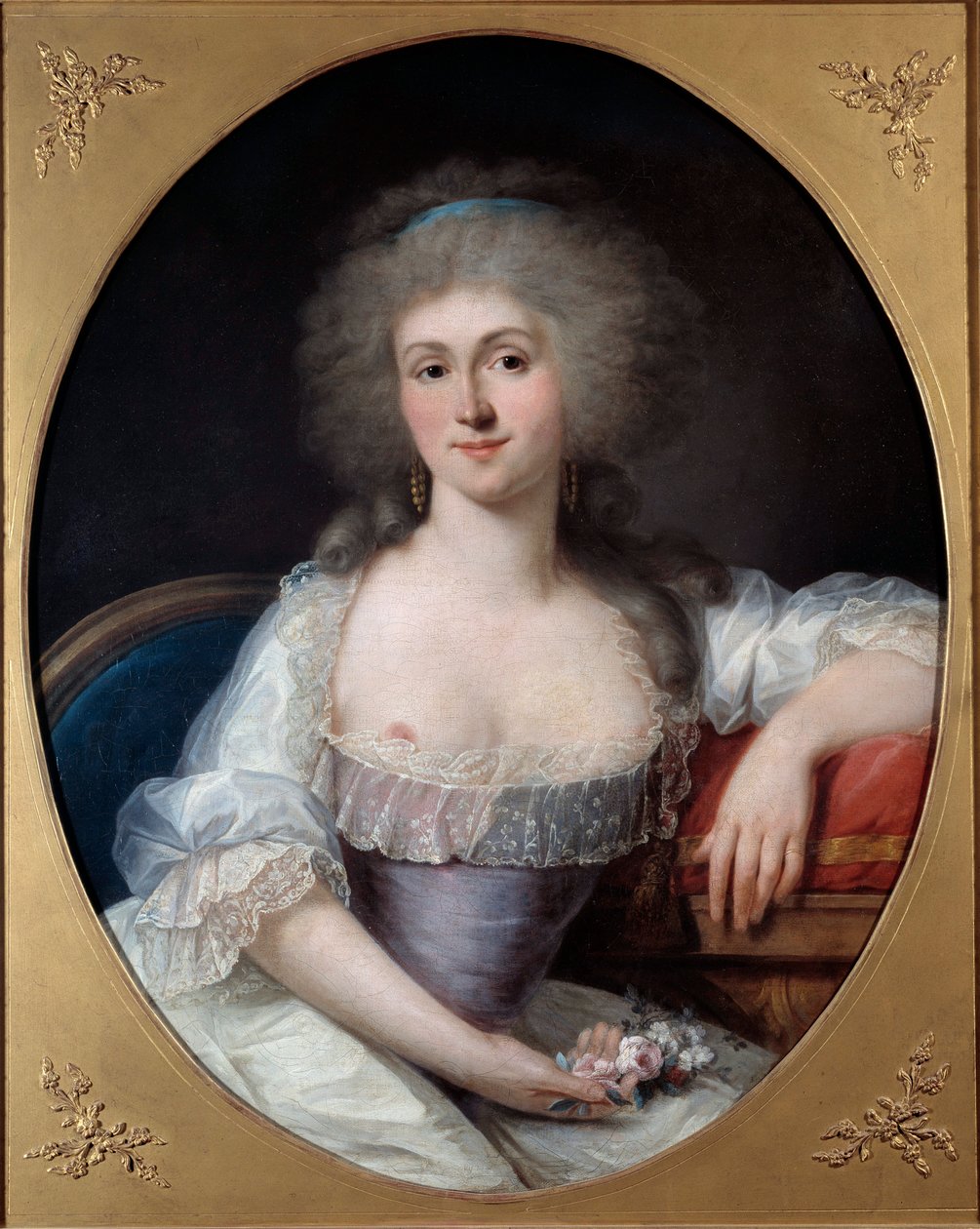 Portret van Marie Therese Louise de Savoie Carignan, Prinses de Lamballe door Joseph Siffred Duplessis