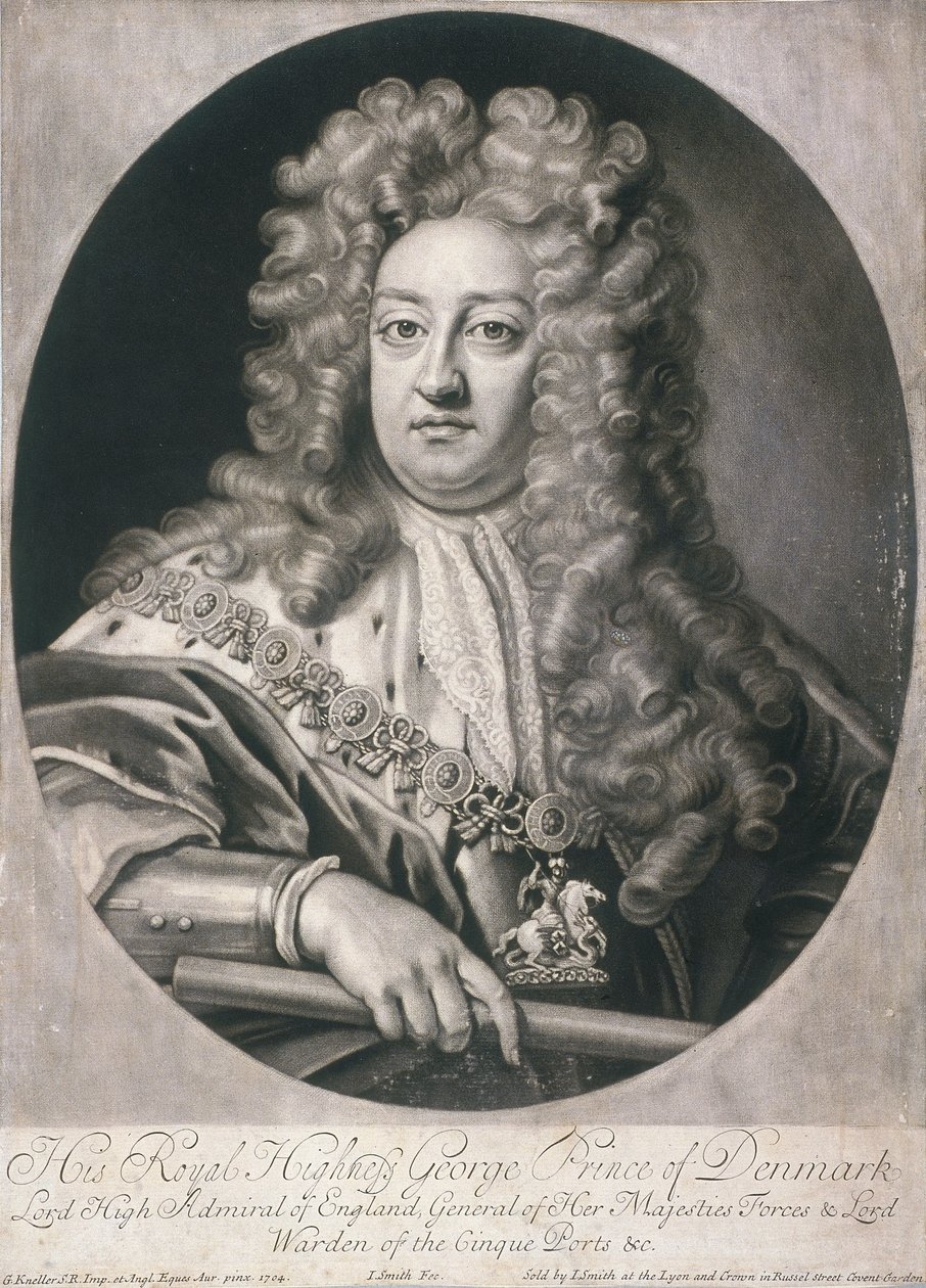 Ovaal portret van George, Prins van Denemarken, 1704 door Joseph Smith
