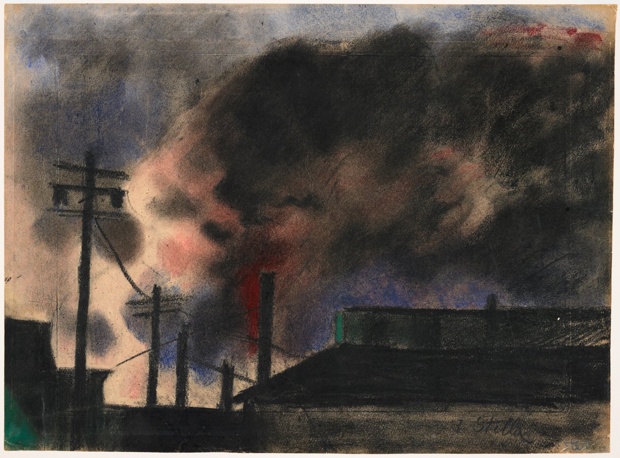 Pittsburgh fabriek scène door Joseph Stella