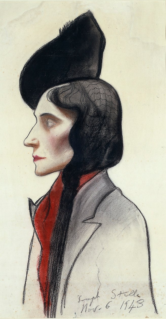 Portret van Clara Fasano door Joseph Stella
