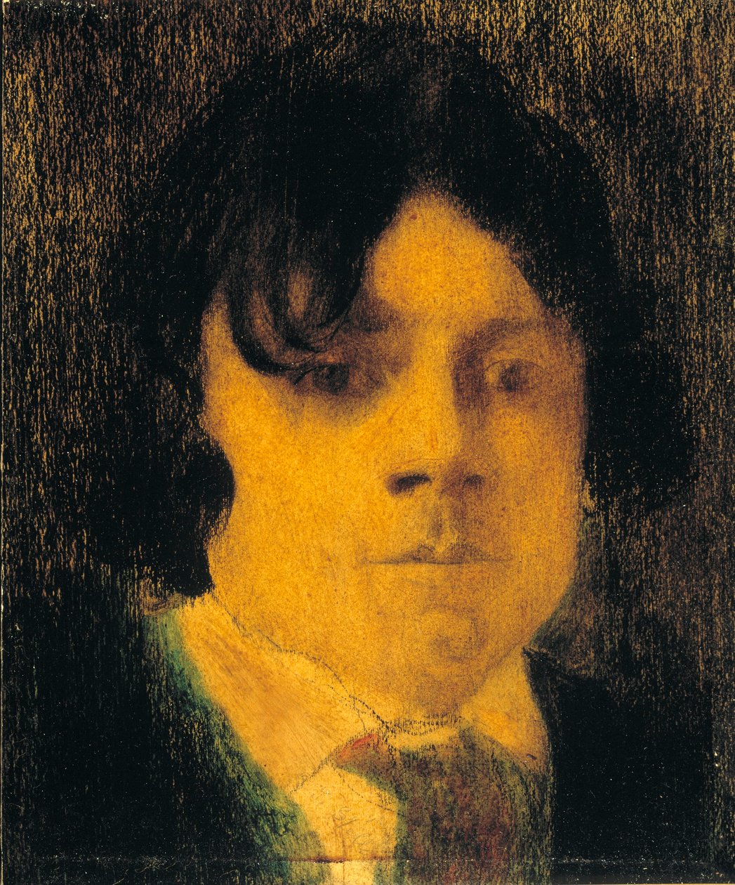 Portret van een jonge man door Joseph Stella