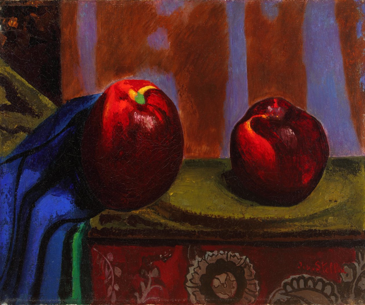Stilleven met appel en granaatappel 1927 door Joseph Stella