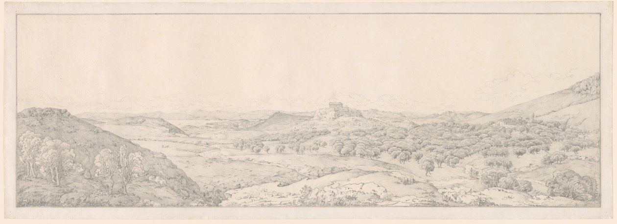 Panorama naar Athene vanuit de Tuin van Aphrodite door Joseph Thürmer
