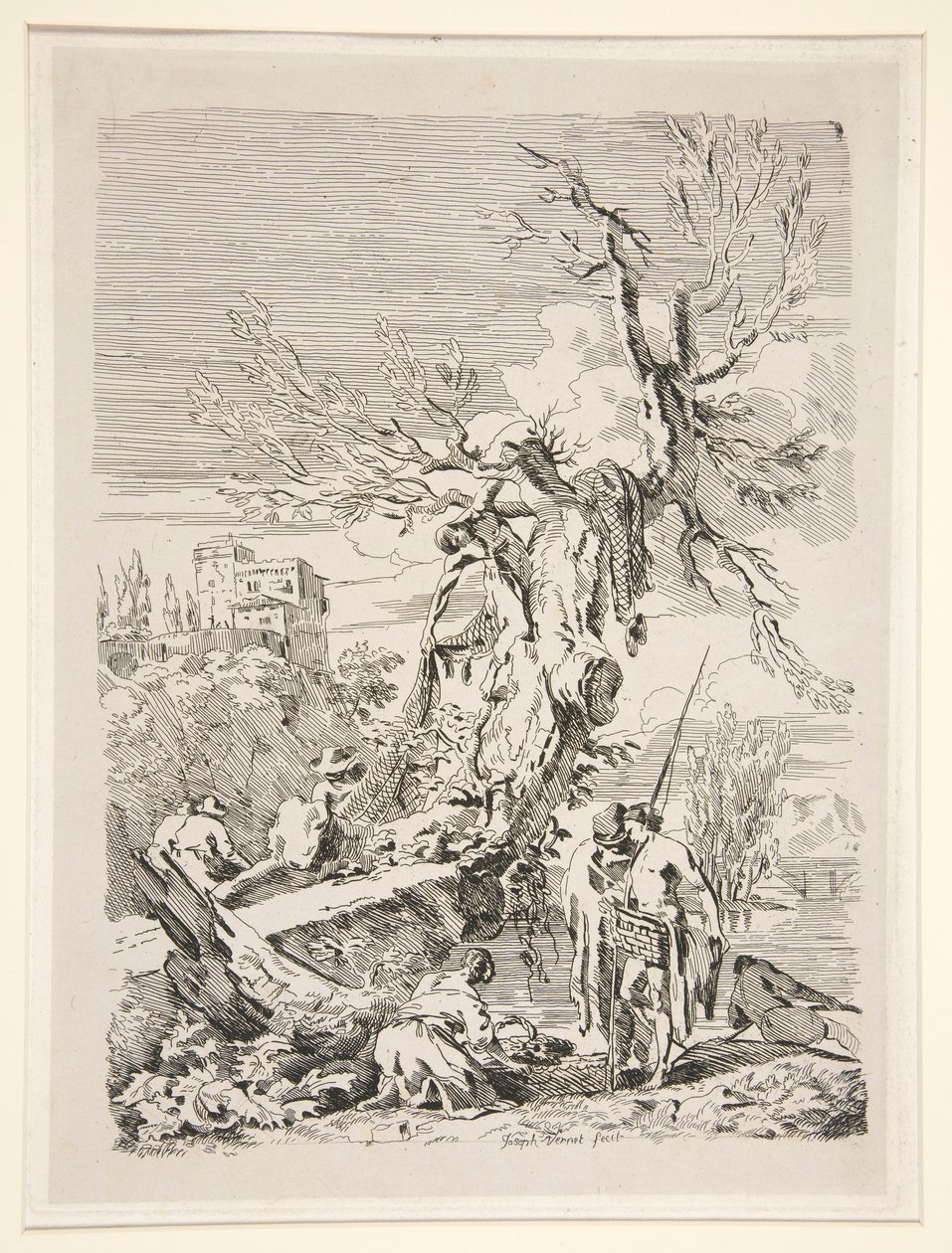 De terugkeer van de visvangst door Claude Joseph Vernet