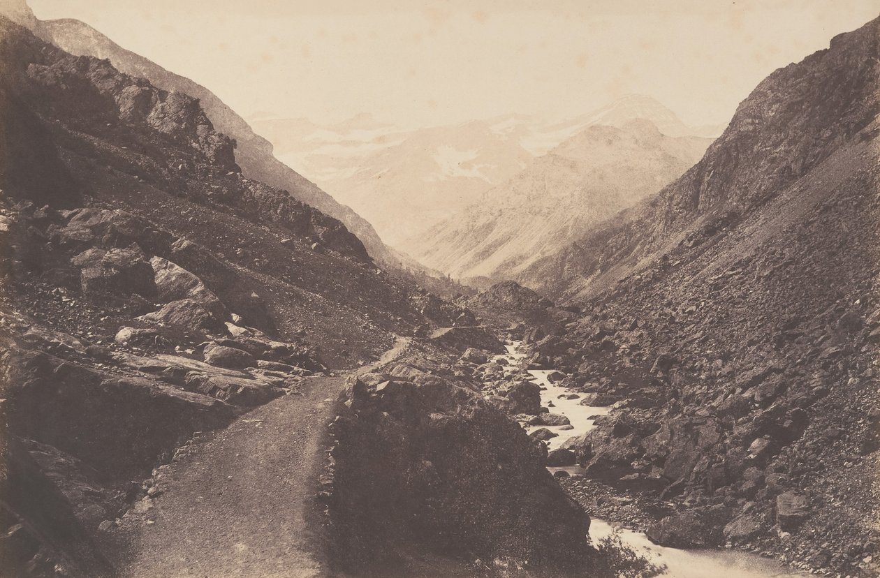Het chaos op weg naar Gavarnie, St-Sauveur door Joseph Vigier