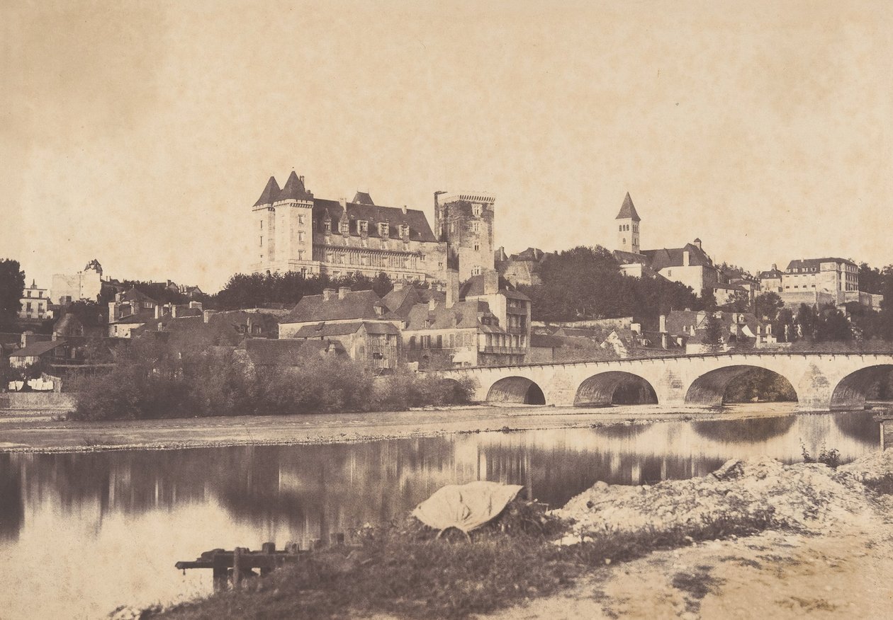 Vue du château de Pau, 1853 door Joseph Vigier