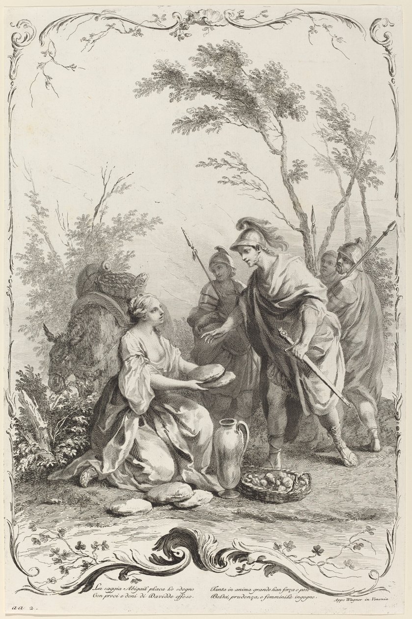 David en Abigail door Joseph Wagner