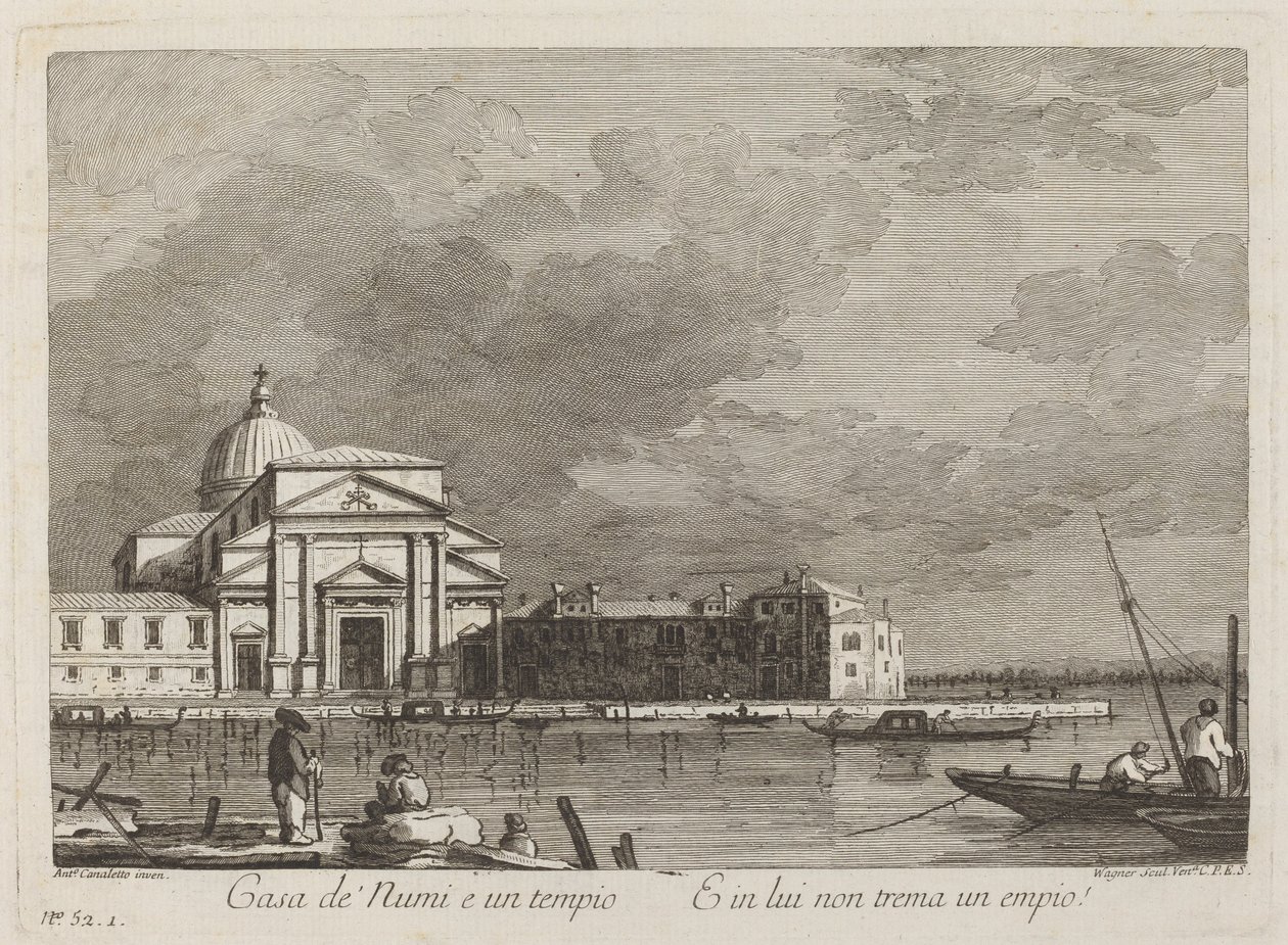 Huis van de Goden door Joseph Wagner after Canaletto