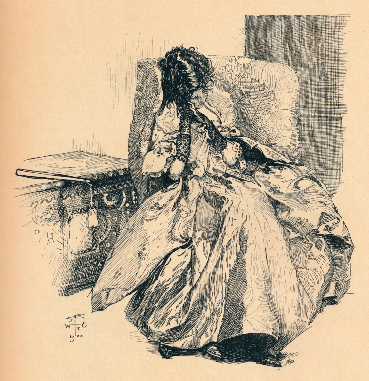 Een mijmering, ca. 1900 door Joseph Walter West