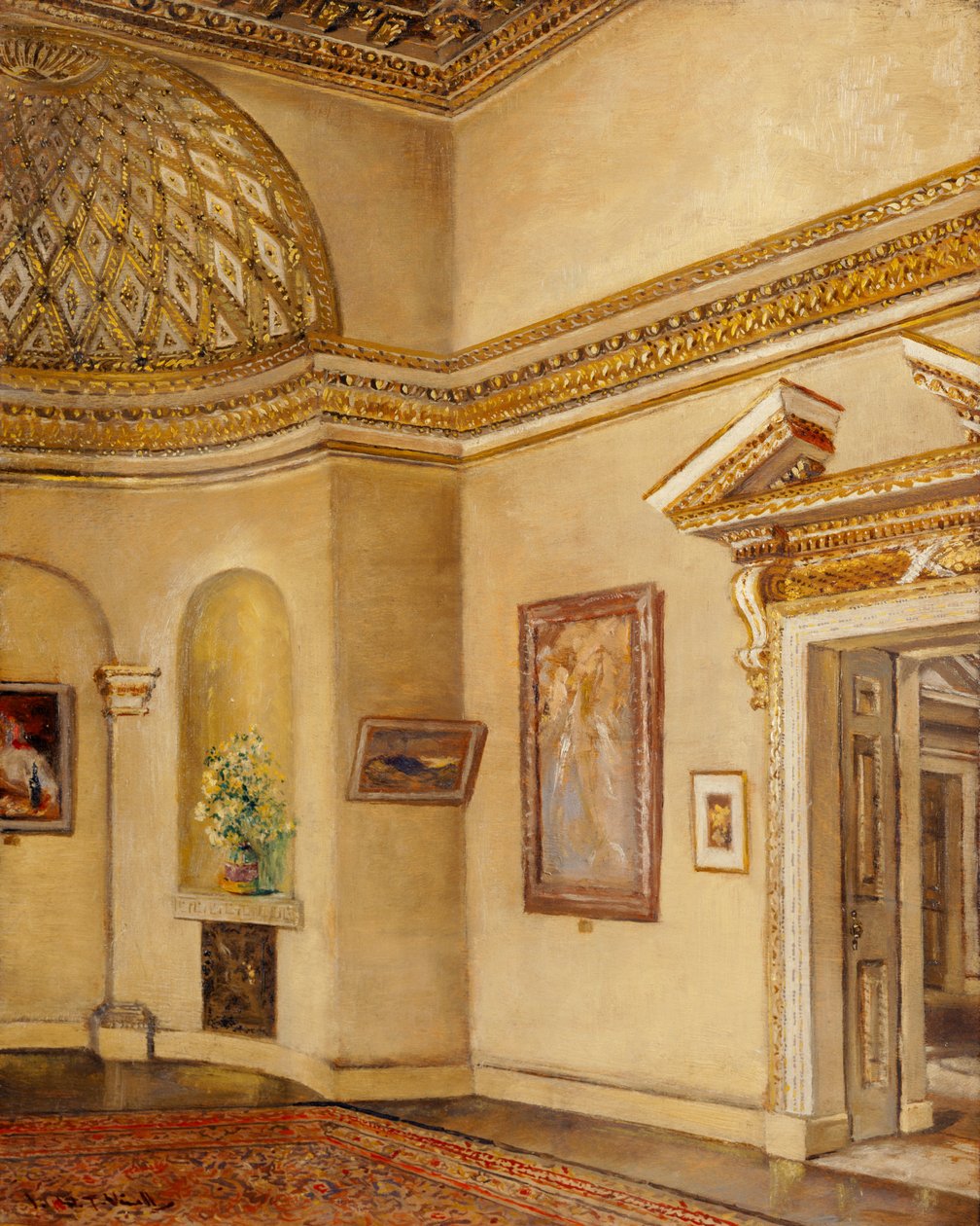Noordoostelijke hoek van de galerij, Chiswick House door Joseph Williams Topham Vinall