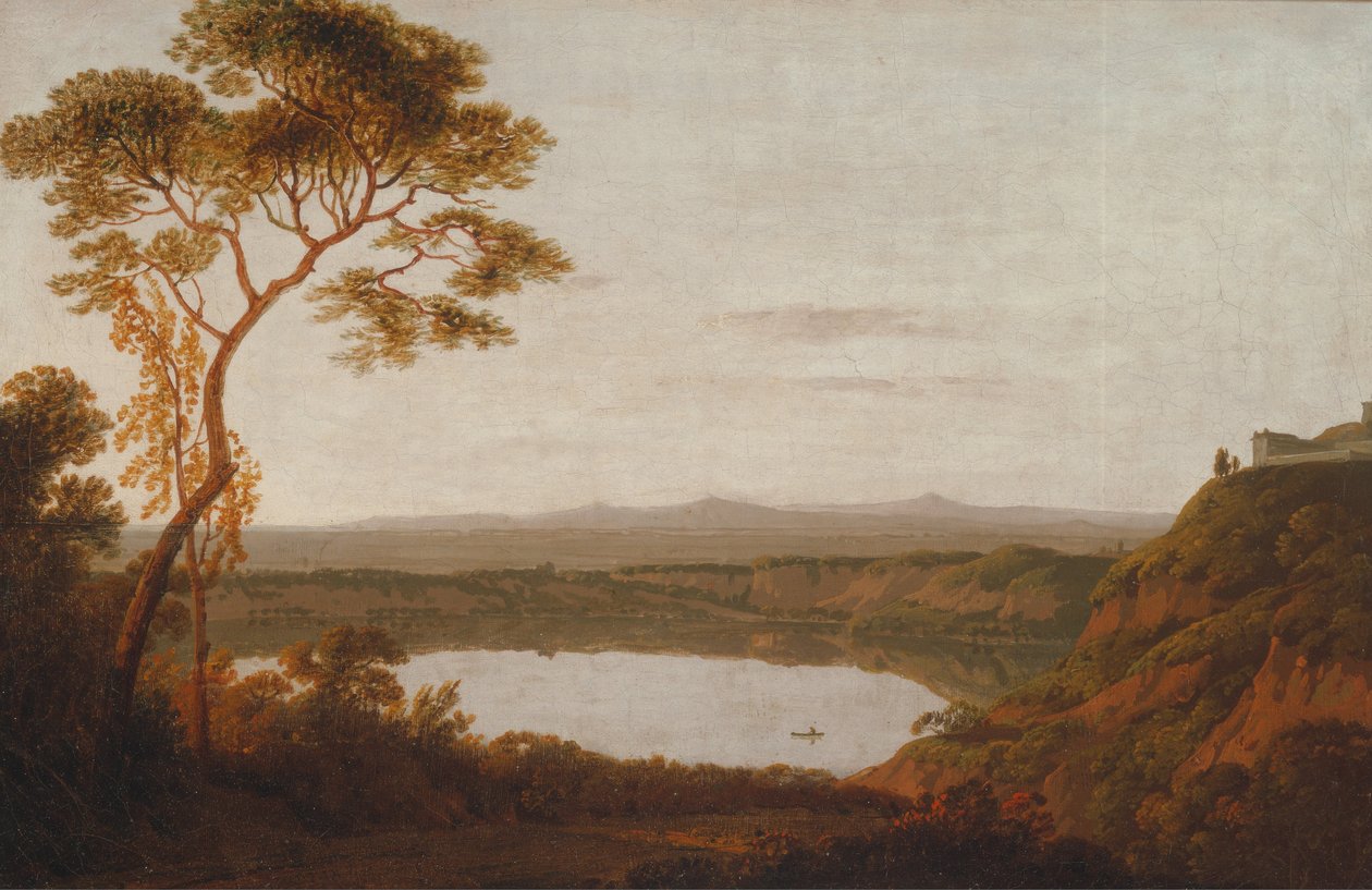 Albano meer door Joseph Wright of Derby