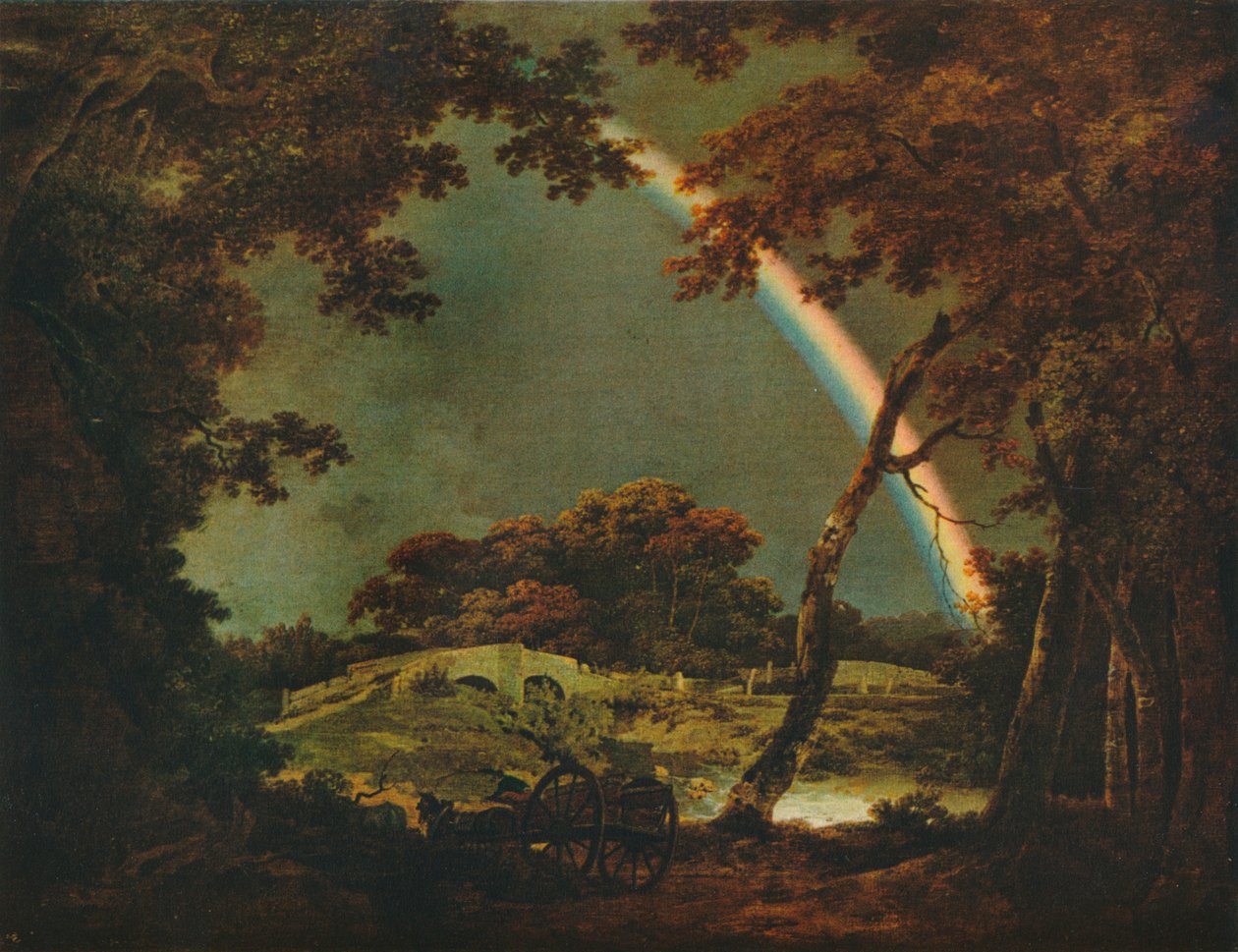 Landschap met regenboogeffect, 1794, 1930 door Joseph Wright of Derby