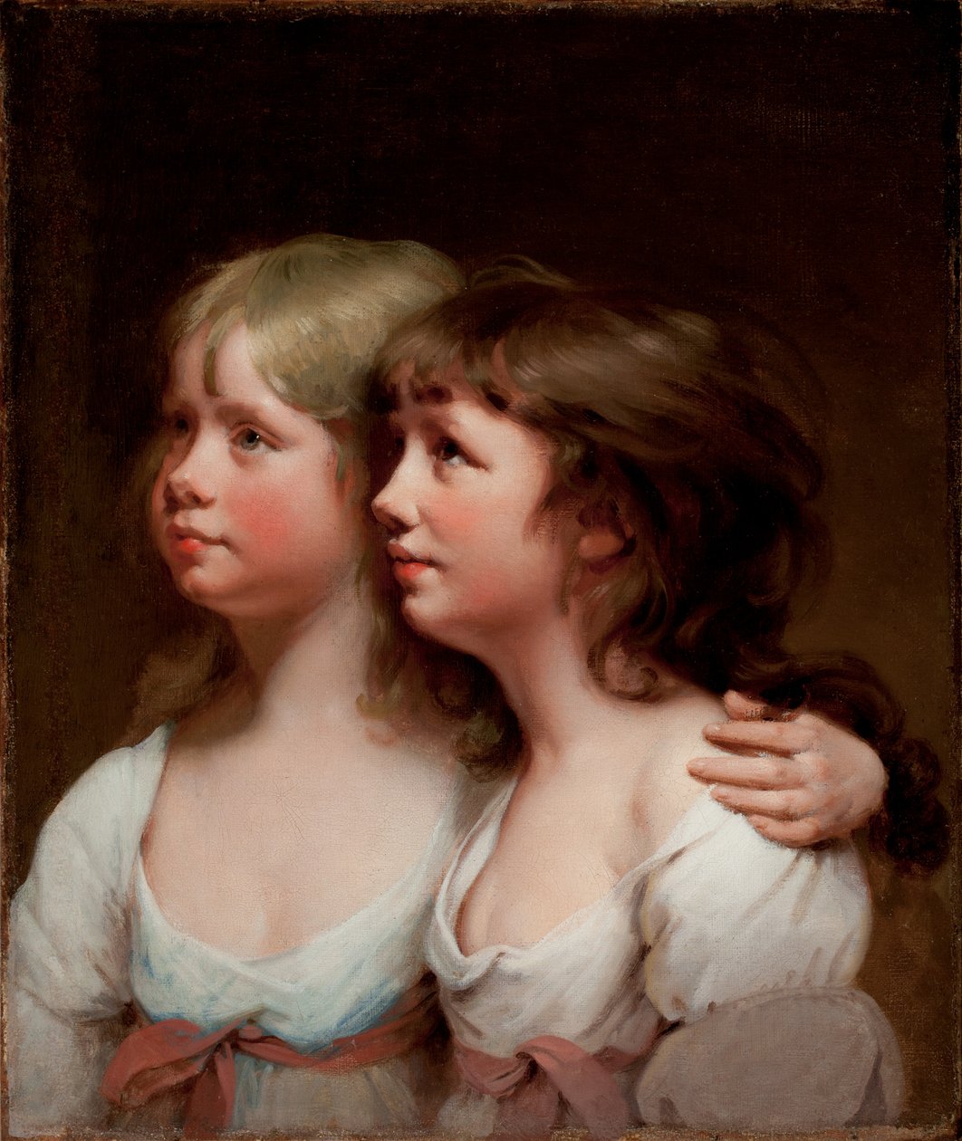 Portret van Sarah en Ann Haden door Joseph Wright of Derby