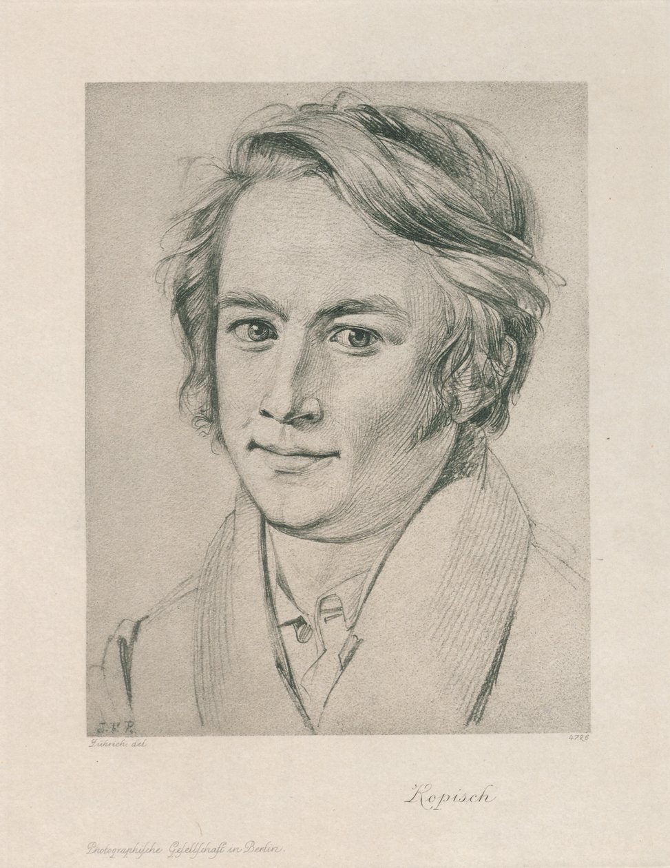 Portret van man door Joseph von Fuhrich