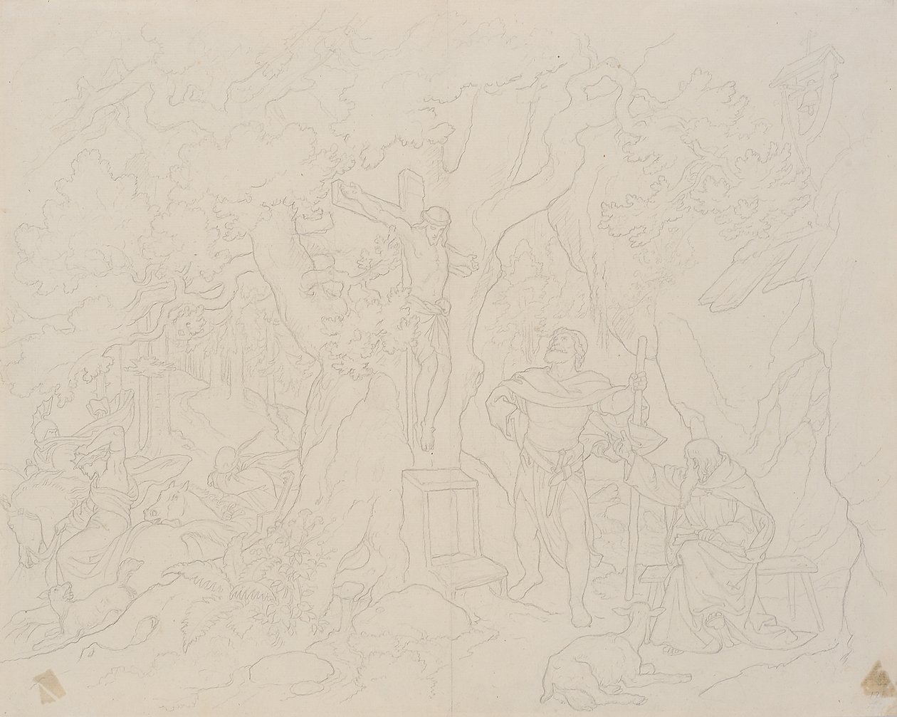 Scene uit de legende van Christophorus door Joseph von Fuhrich