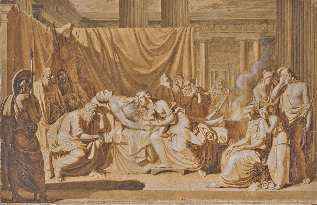 Dood van Achilles door Joseph von Fuhrich