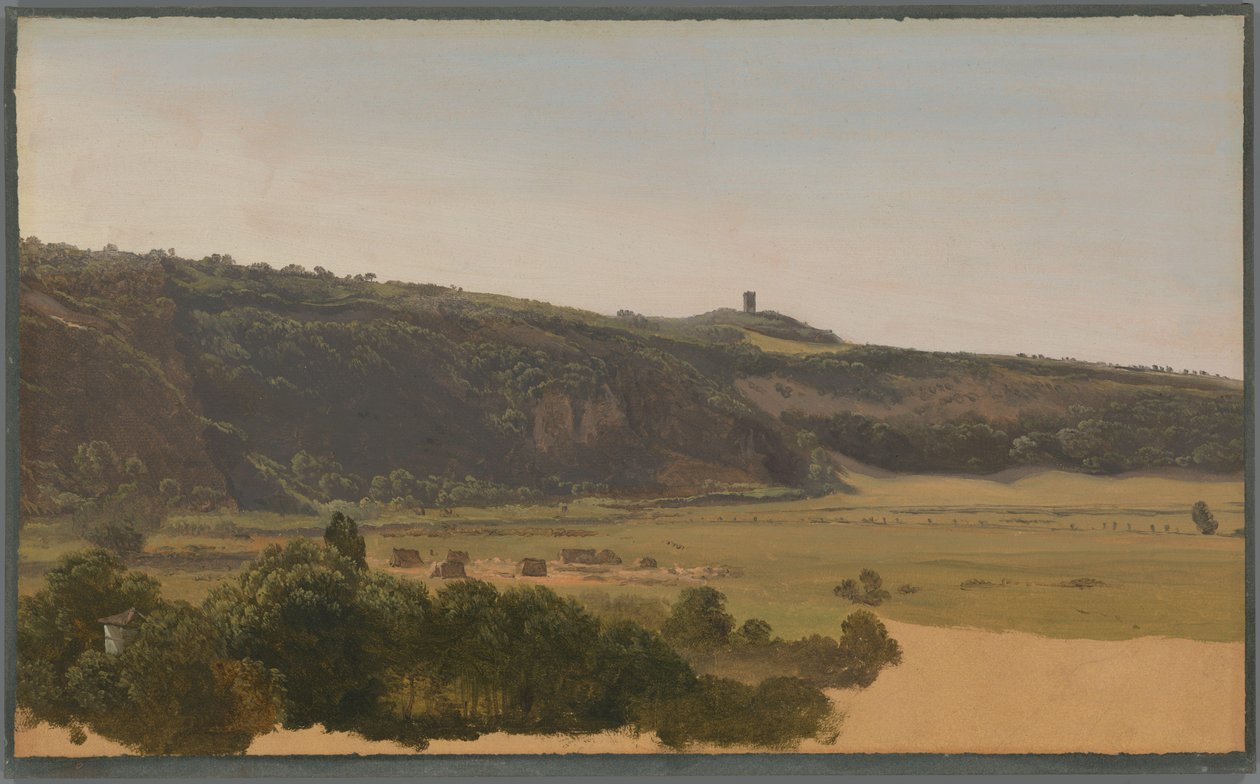 Gezicht in het dal van Ariccia door Josephus Augustus Knip
