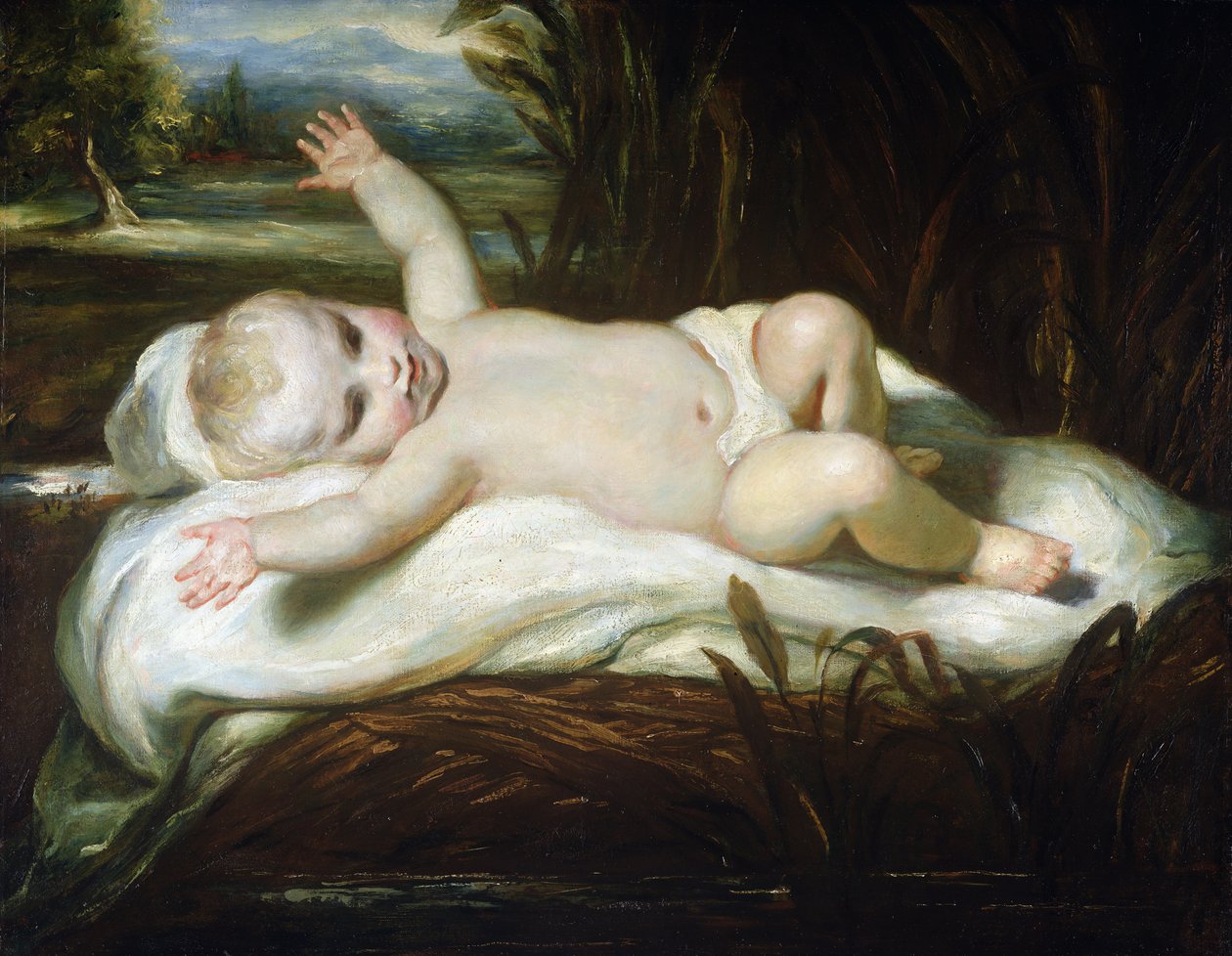 Mozes in het Biezenmandje door Joshua Reynolds