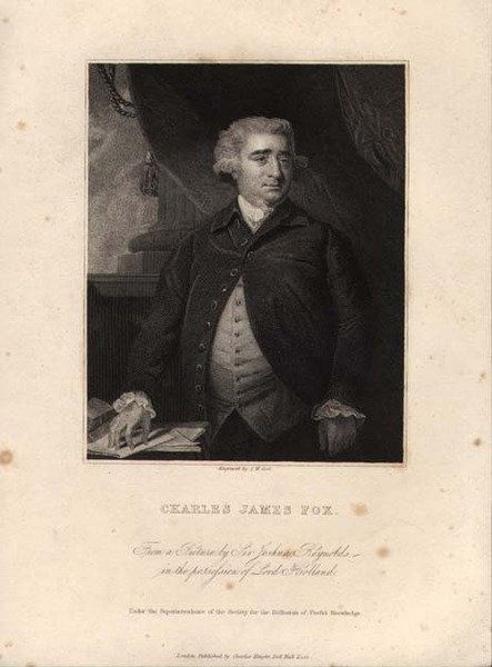 Charles James Fox (1749-1806), gegraveerd door John William Cook door Joshua (after) Reynolds