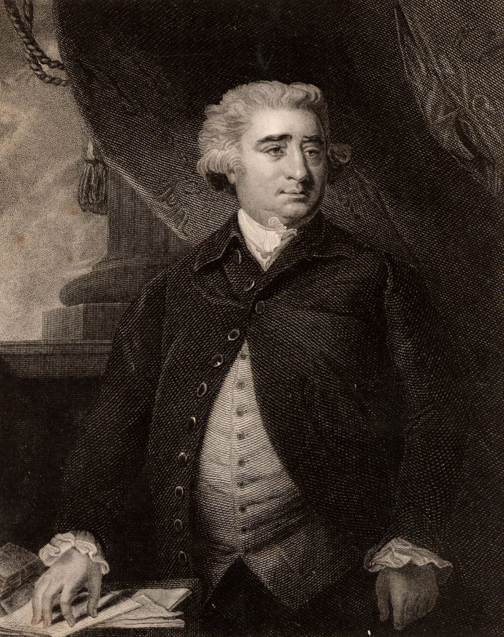 Portret van Charles James Fox door Joshua (after) Reynolds