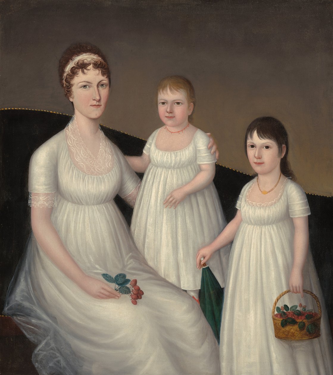 Grace Allison McCurdy (mevrouw Hugh McCurdy) en haar dochters, Mary Jane en Letitia Grace door Joshua Johnson