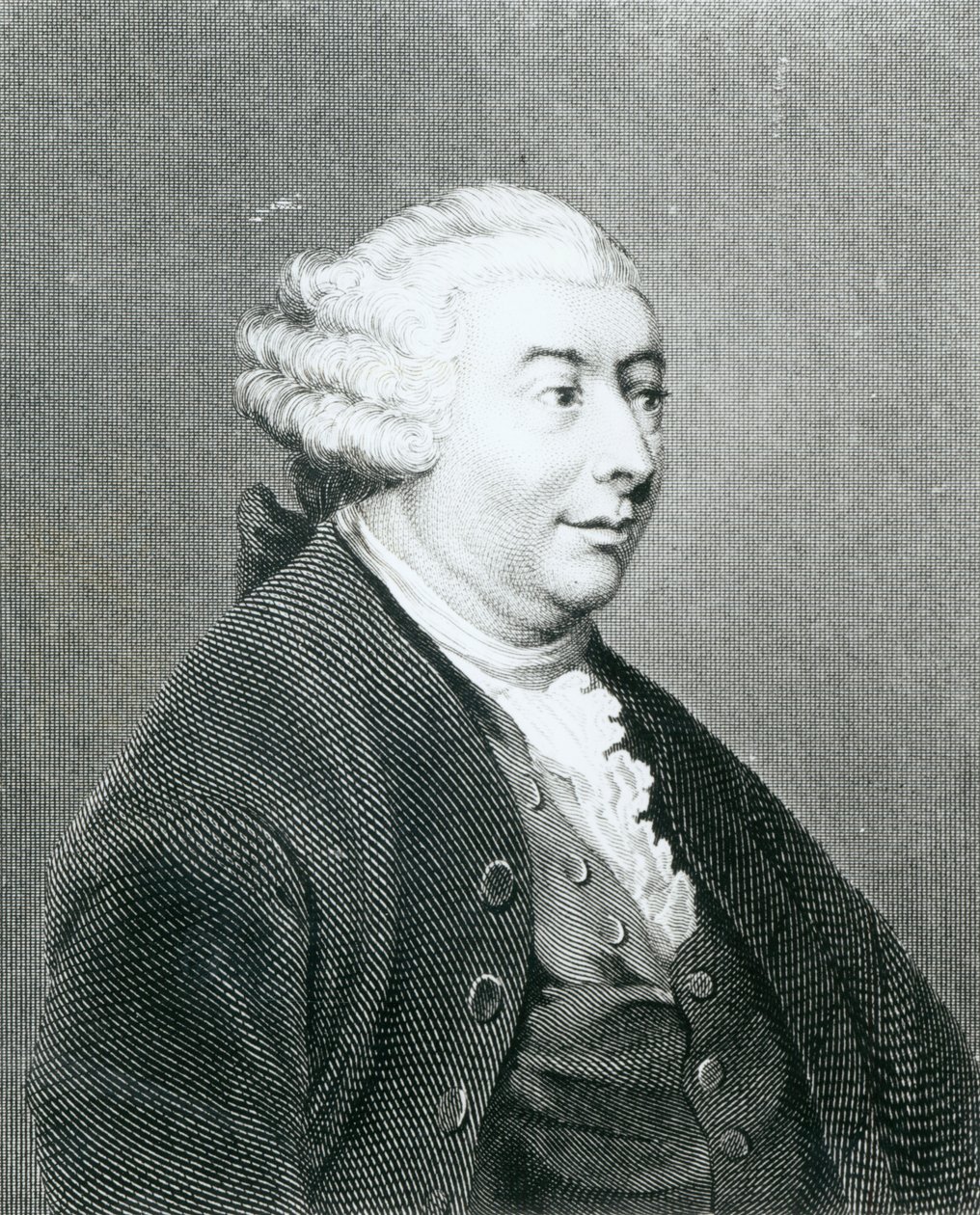 Portret van David Hume, gegraveerd door William Henry Worthington door Joshua Reynolds