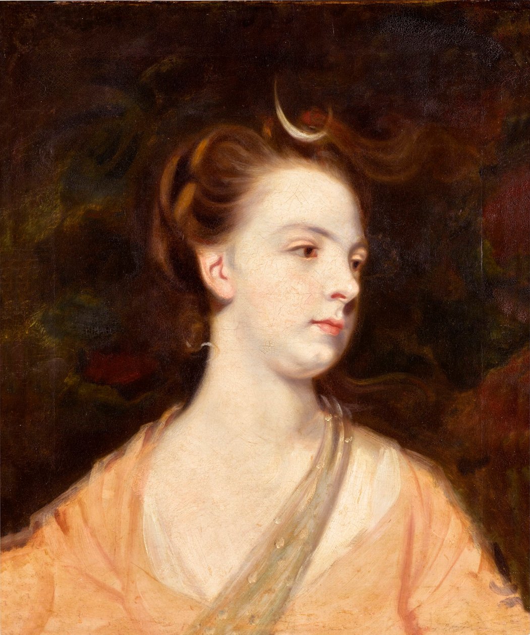 Portret van een dame als Diana, mogelijk Elizabeth Montagu, hertogin van Manchester (1741-1832) door Joshua Reynolds