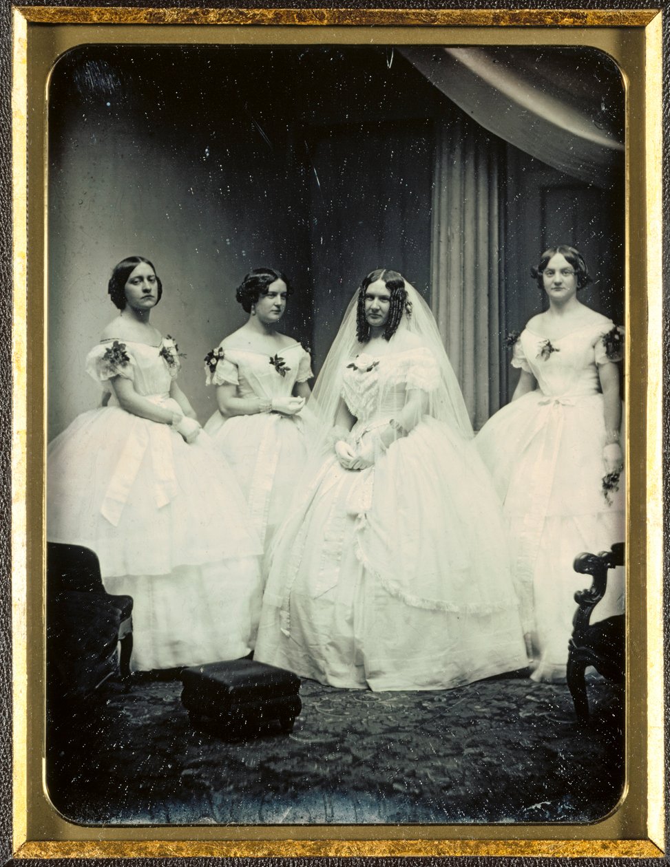 Een Bruid en haar Bruidsmeisjes, 1851 of later door Josiah Johnson Hawes