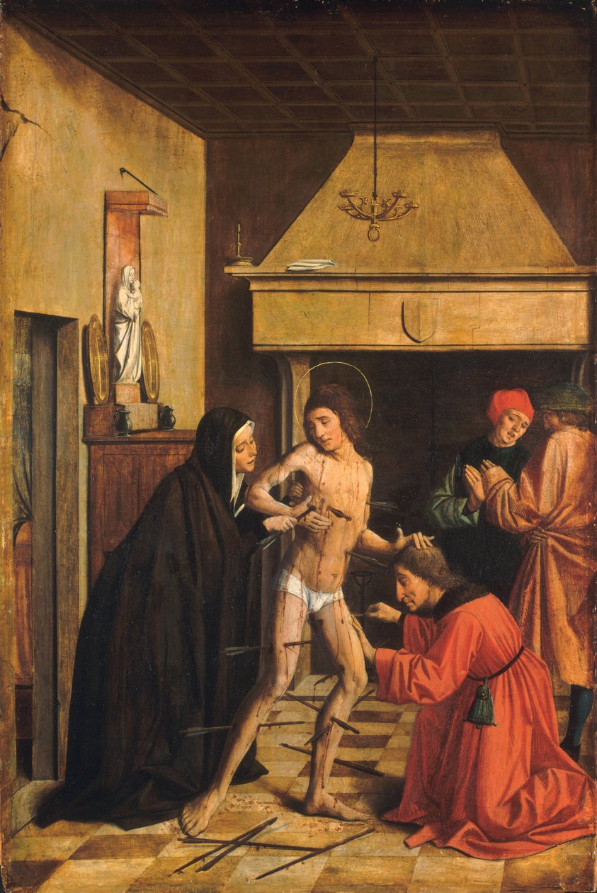 Sint Sebastiaan Genezen door Irene door Josse Lieferinxe