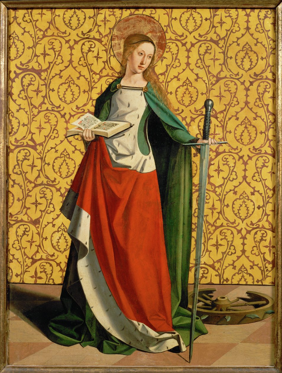Heilige Catharina van Alexandrië (schilderij op hout) door Josse (fl.1493-1508) Lieferinxe