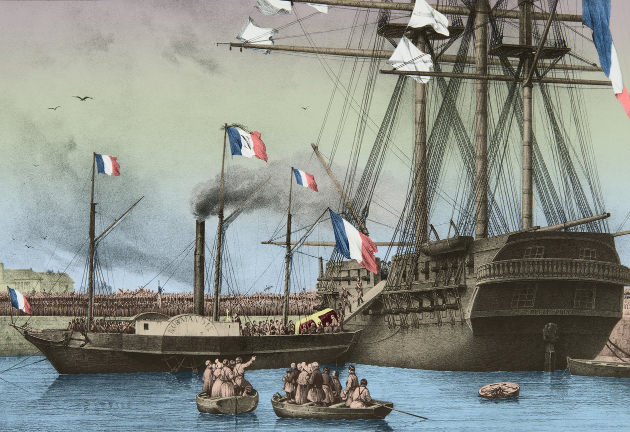 De kist van Napoleon arriveert in Cherbourg door Josse Photo