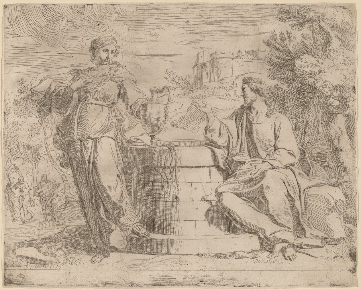 Christus en de Samaritaanse Vrouw door Josse de Pape