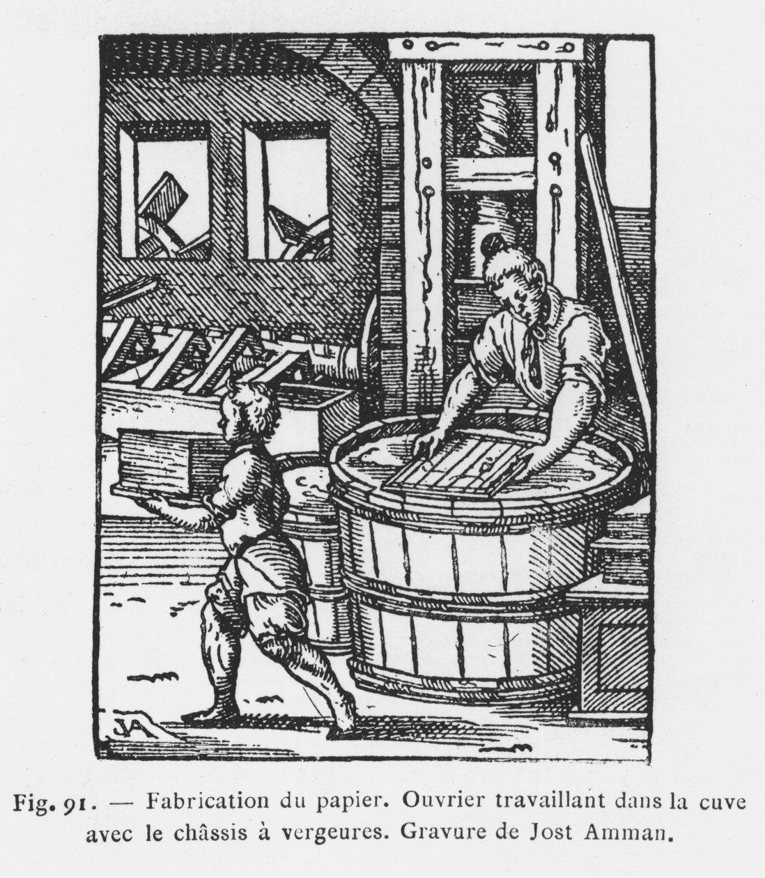 De papiermaker door Jost Amman