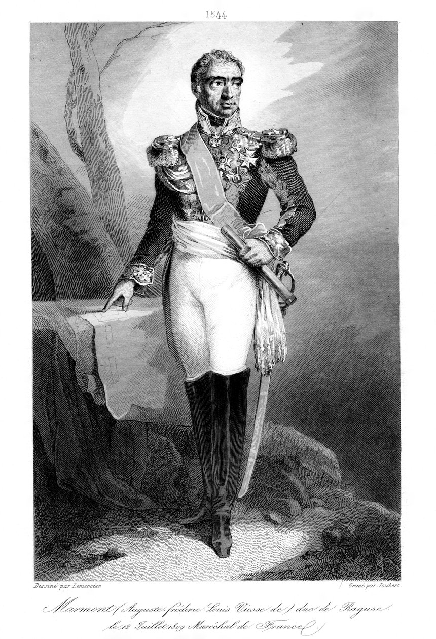 Auguste Frederic Louis Viesse de Marmont, hertog van Ragusa en maarschalk van Frankrijk, 1839 door Joubert
