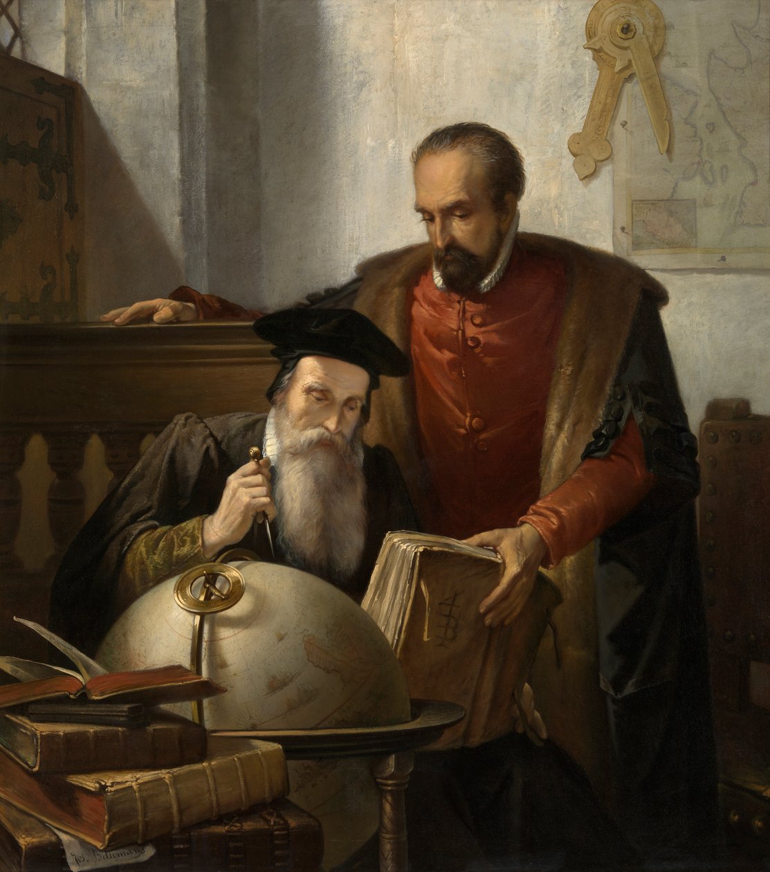Mercator en Ortelius door Jozef (1816 88) Bellemans
