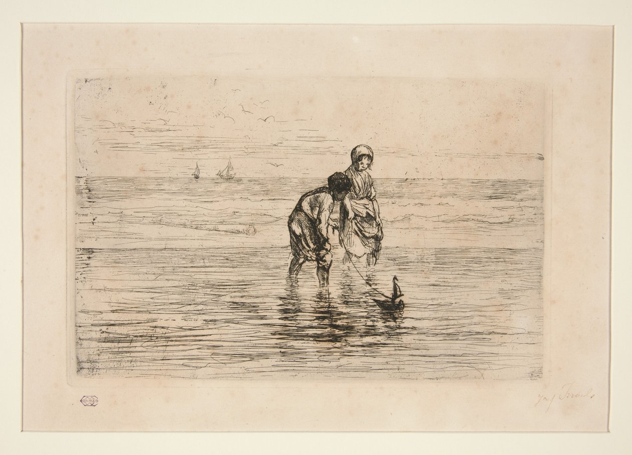 Kinderen op het strand door Jozef Israëls