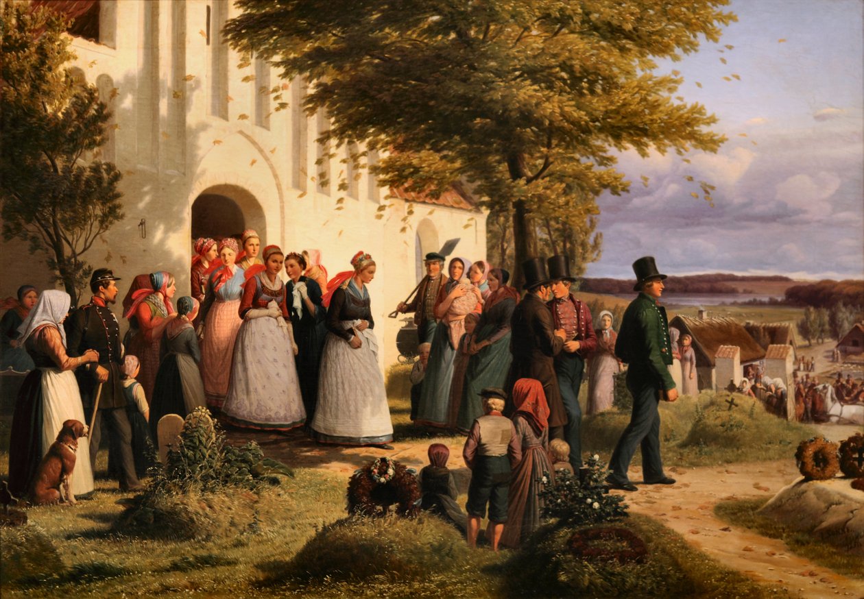 Bruidsreis uit Noord-Zeeland, waar de terugkerende soldaat zijn verloofde vindt als bruid van iemand anders door Jørgen Sonne