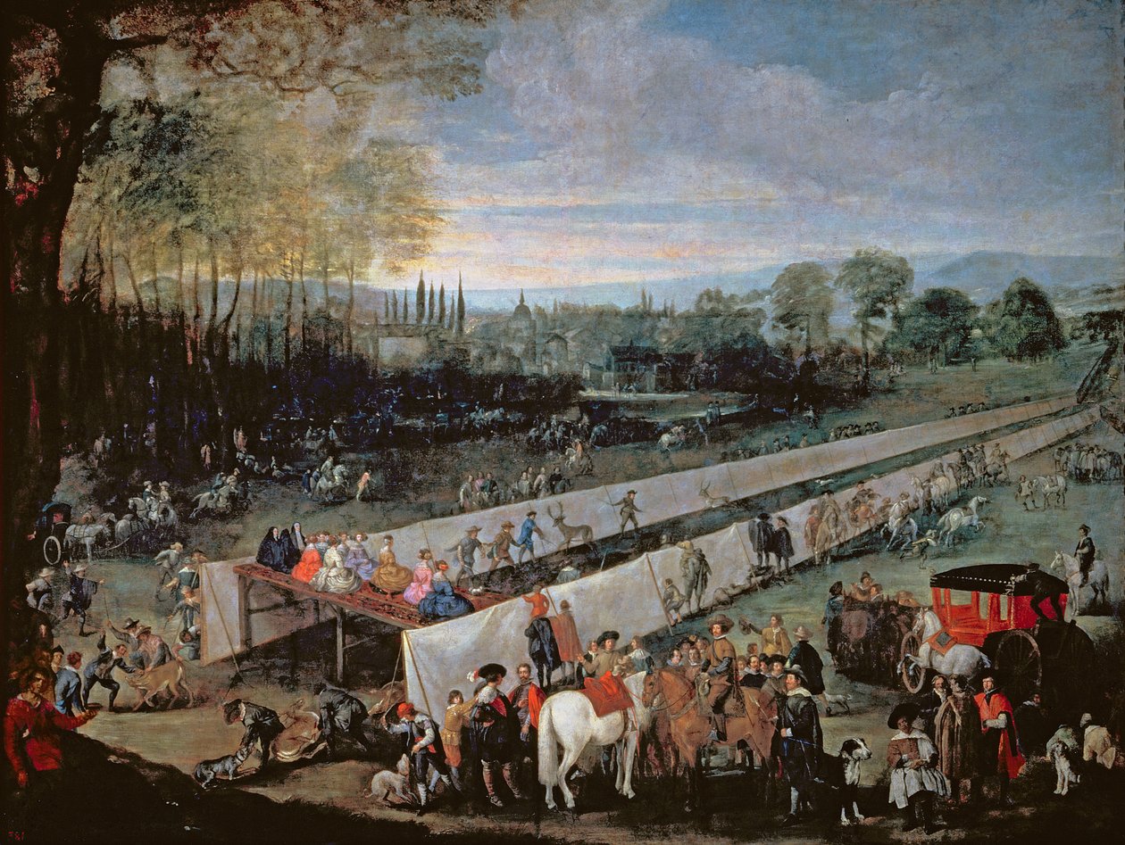 La Caceria del Tabladillo, Aranjuez door Juan Bautista Martinez Del Mazo