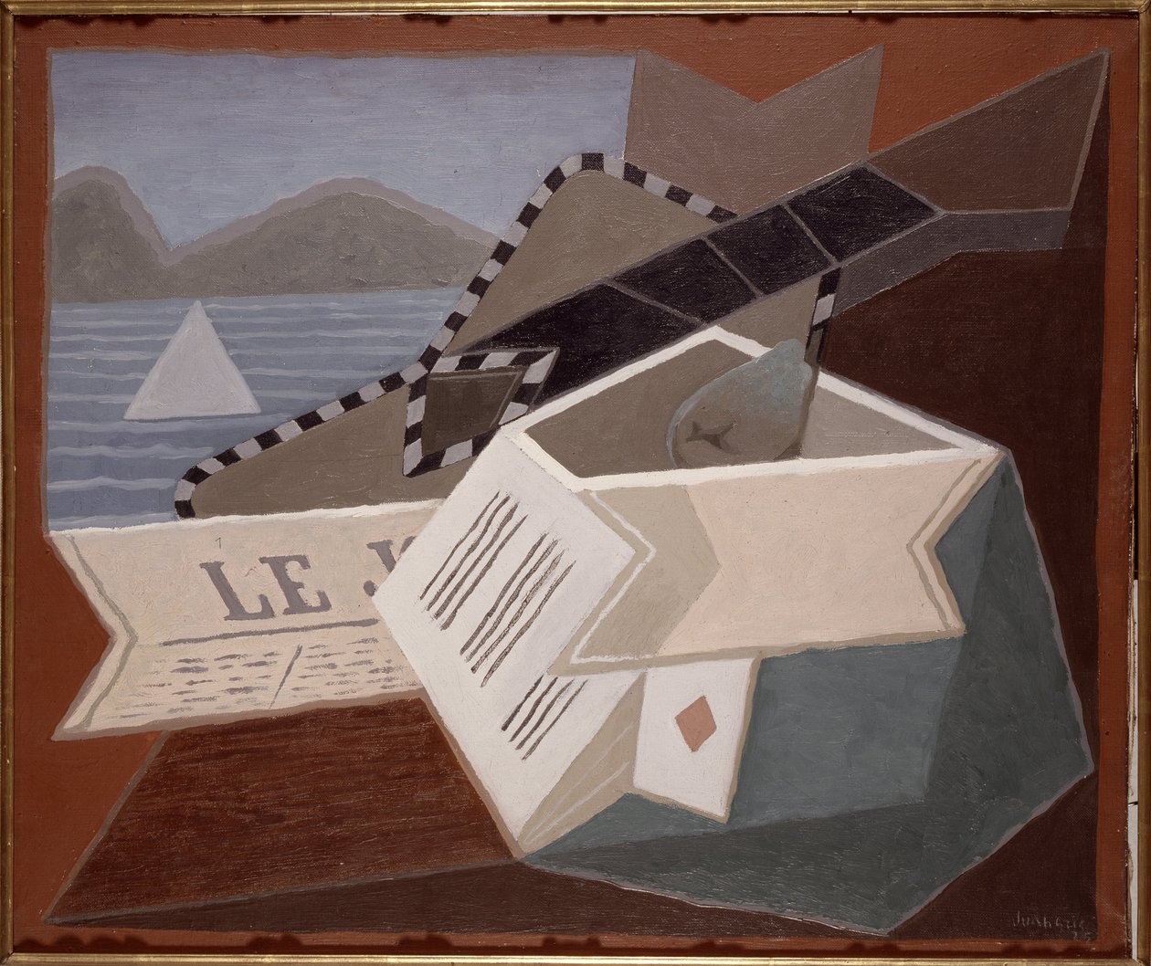 De gitaar voor de zee door Juan Gris